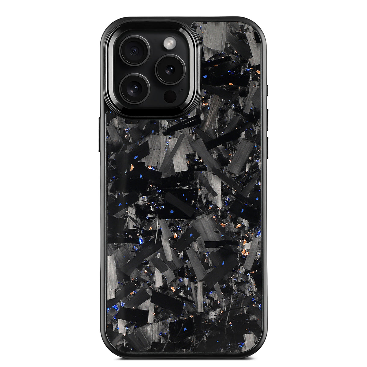 iPhone 15 Pro Max - Capa Carbono Forjado Macro EVO - Ouro & Safira