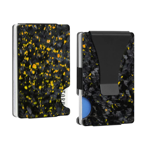 Porta-Cartões - Carbono Forjado - Ouro