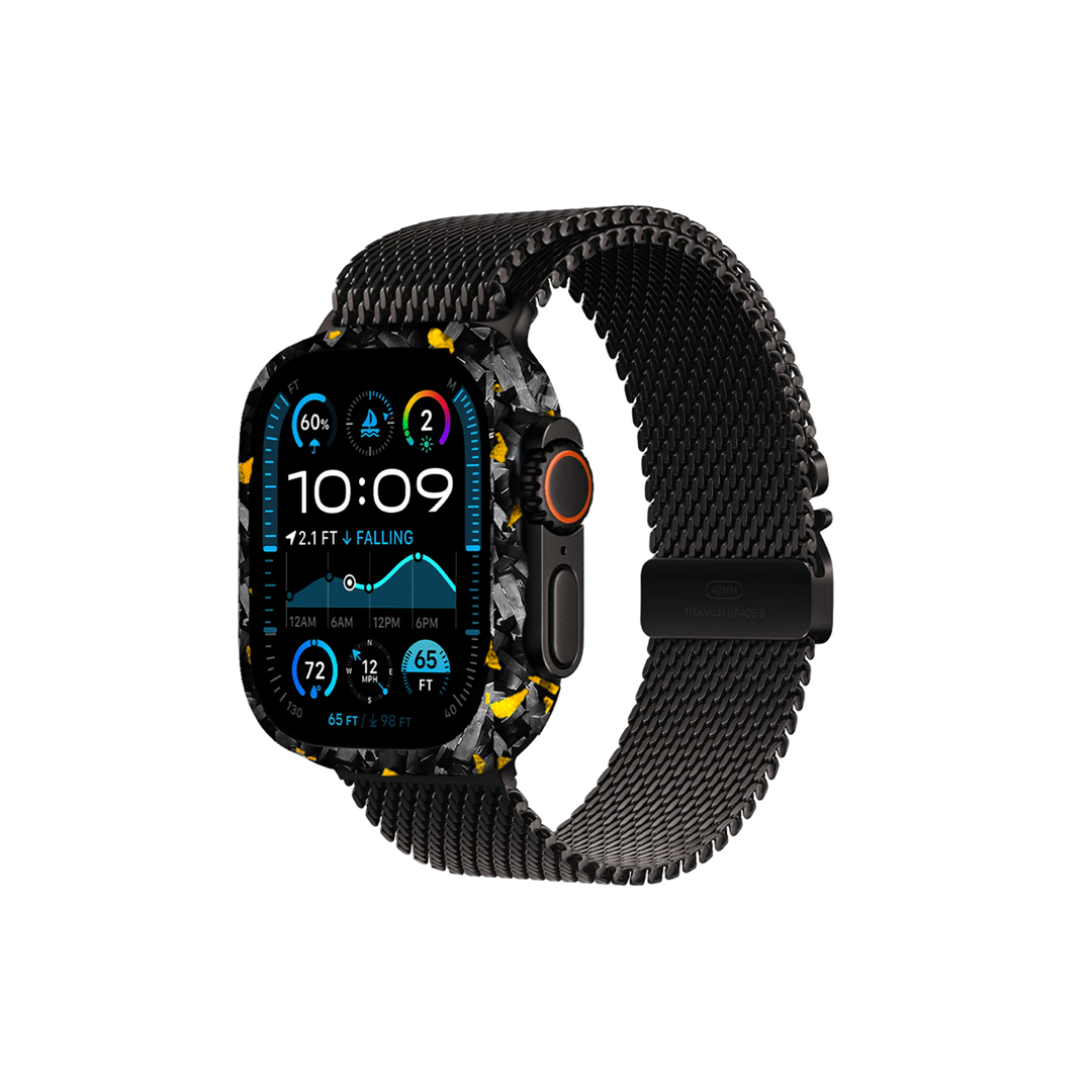 Apple Watch - Capa Carbono Forjado - Ouro
