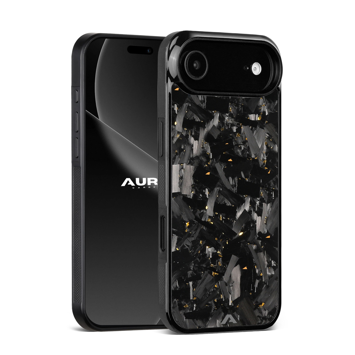 iPhone 18 Pro Max - Capa Carbono Forjado Macro FLEX - Ouro